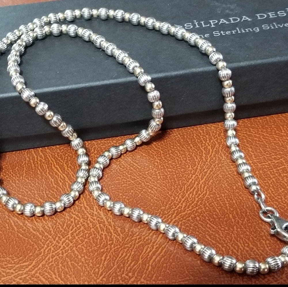 RARE Silpada Sterling Silver & Brass  Necklace